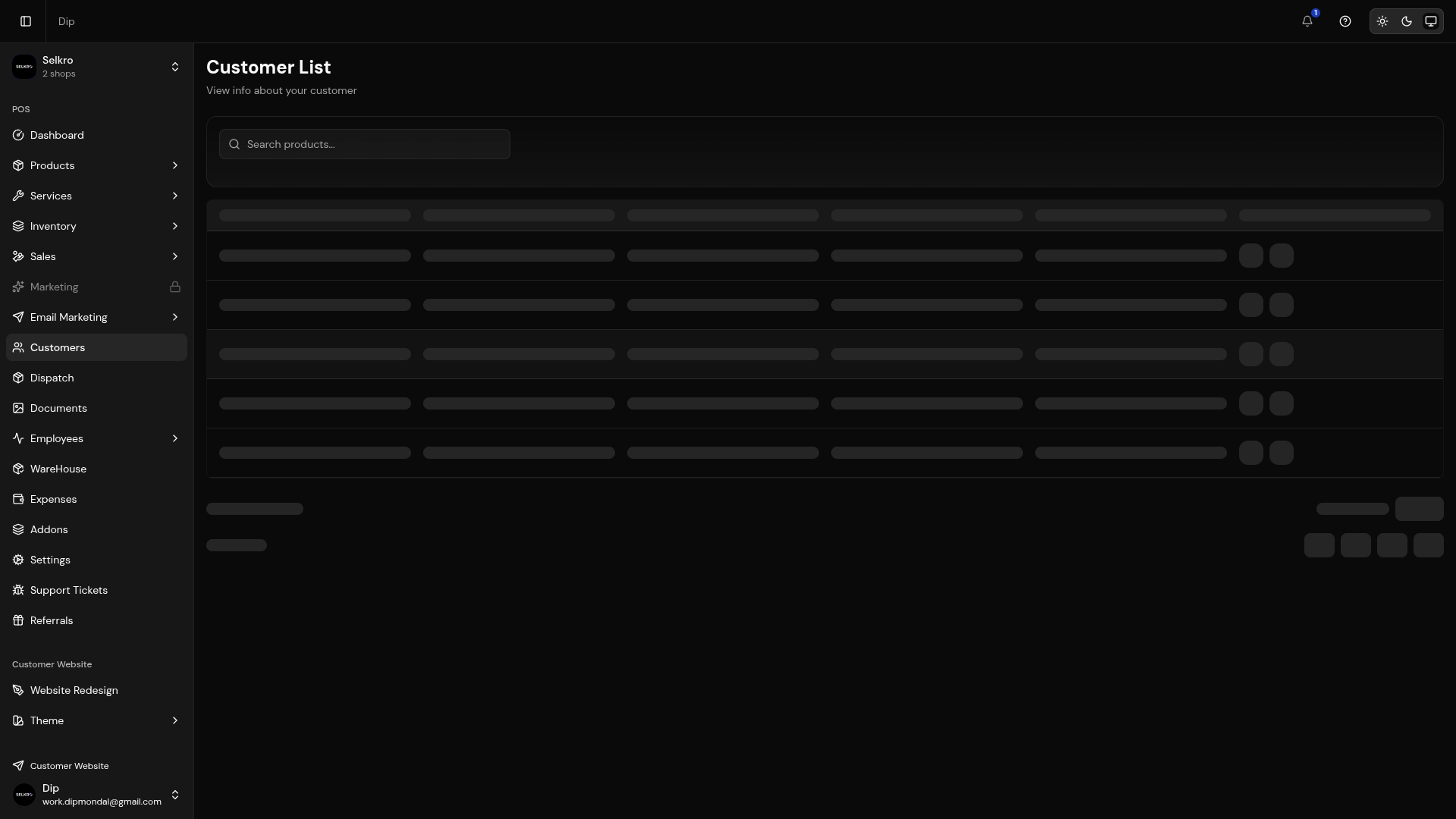 Customer Management Dashboard